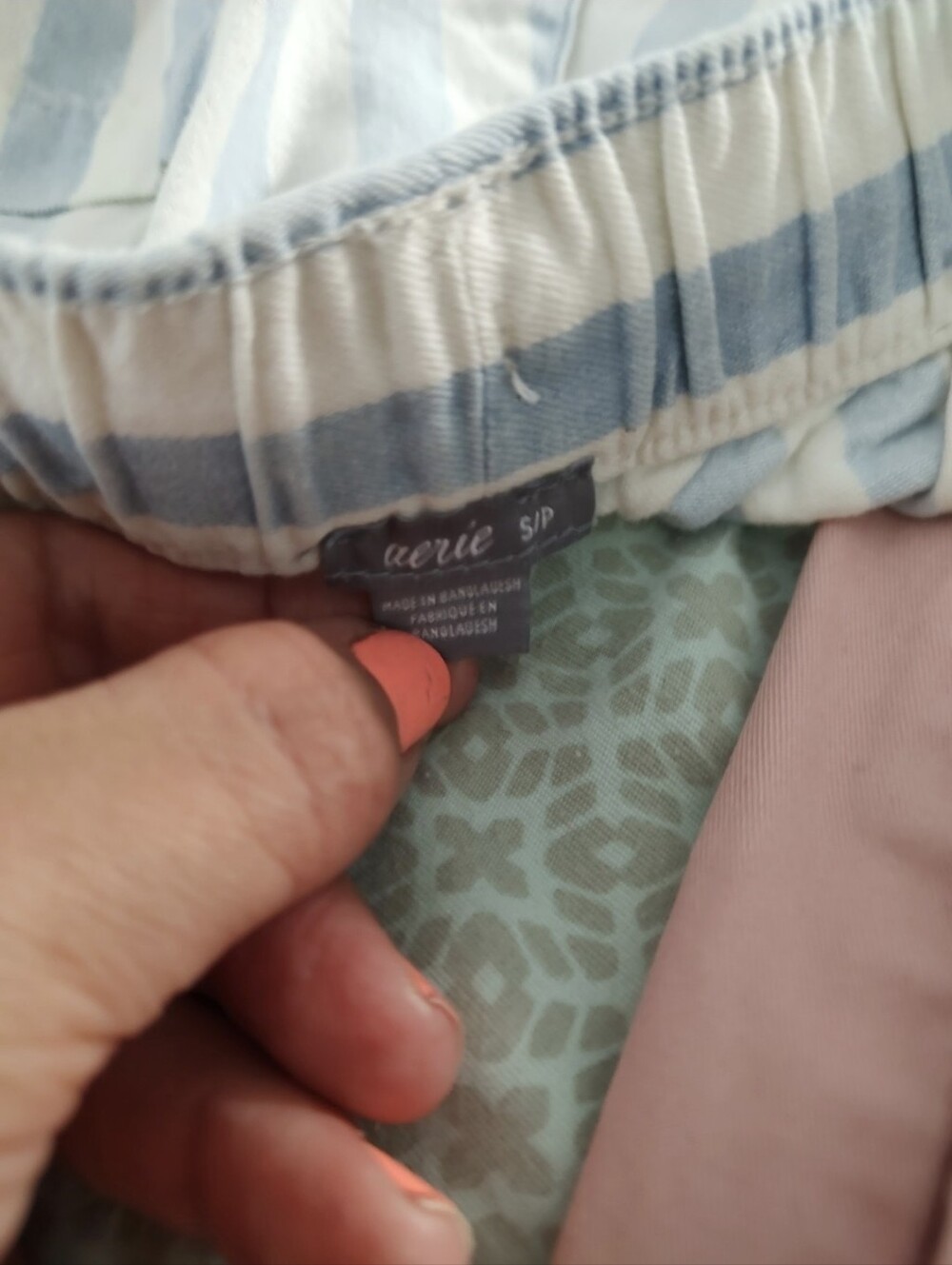 Aerie Blue Striped Shorts Small - Picture 8 of 10